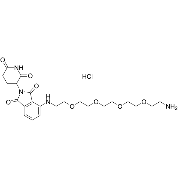 Pomalidomide-PEG4-<em>C2</em>-NH<em>2</em> hydrochloride