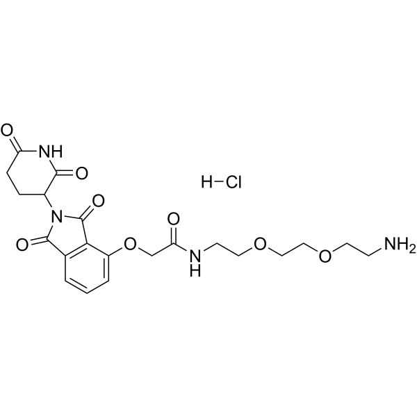 Thalidomide-O-amido-<em>PEG</em>2-C2-NH2 hydrochloride
