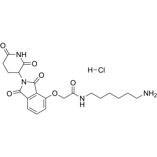 Thalidomide-O-amido-<em>C</em><em>6</em>-NH2 hydrochloride
