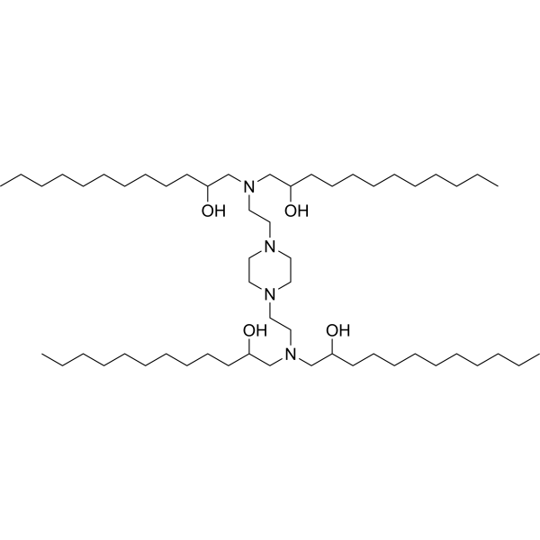 1,1′,1′′,1′′′-[1,4-Piperazinediylbis(2,1-ethanediylnitrilo)]tetrakis[2-dodecanol] Chemical Structure