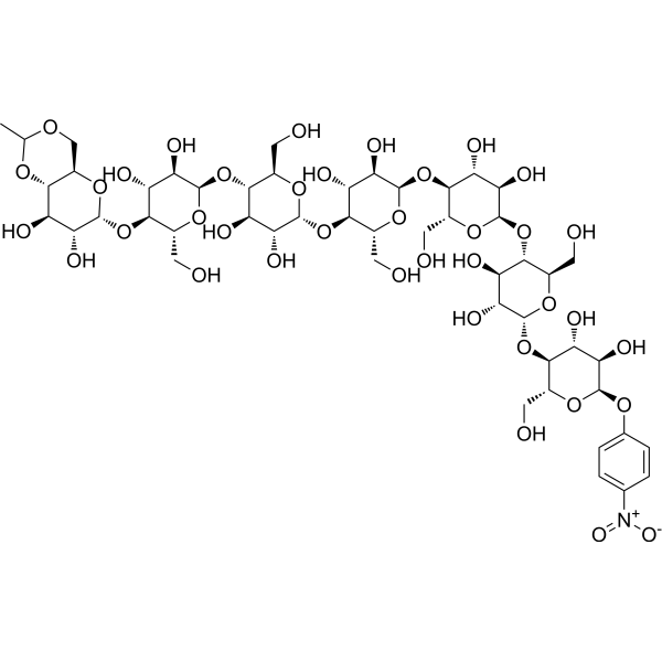 Ethylidene-4-nitrophenyl-a-D-Maltoheptaoside Chemical Structure