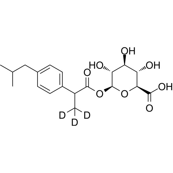 Ibuprofen acyl-β-D-glucuronide-d<sub>3</sub> Chemical Structure