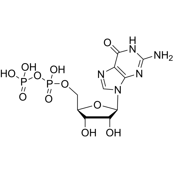 Guanosine 5'-diphosphate Chemical Structure