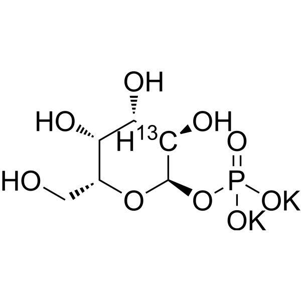 Galactose 1-phosphate-<sup>13</sup>C-1 potassium Chemical Structure