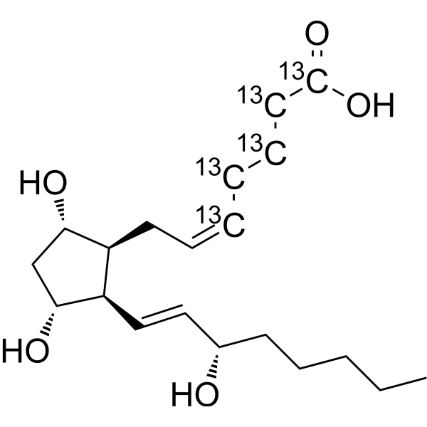 8-Isoprostaglandin F2α-<sup>13</sup>C<sub>5</sub> Chemical Structure