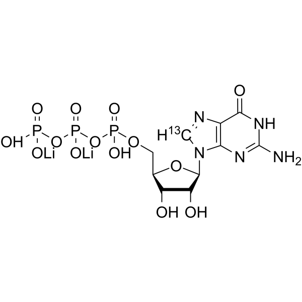 Guanosine triphosphate-<sup>13</sup>C dilithium Chemical Structure