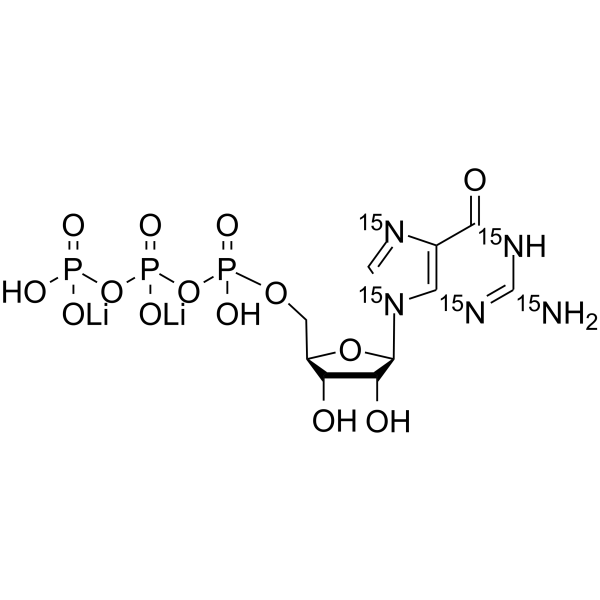 Guanosine triphosphate-<sup>15</sup>N<sub>5</sub> dilithium Chemical Structure