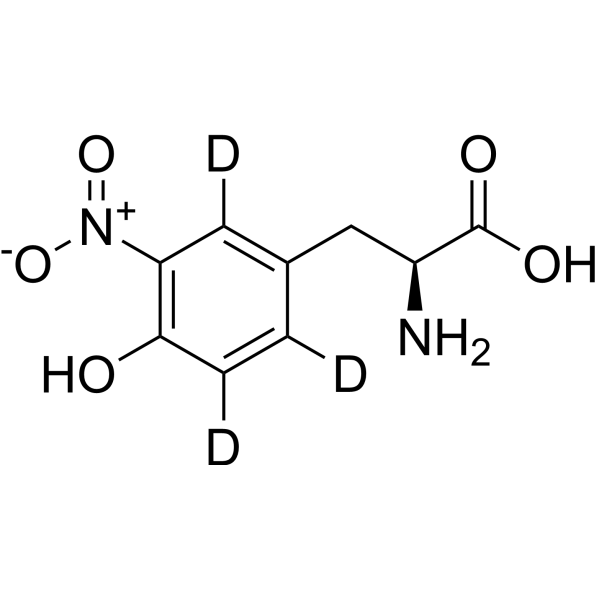 3-Nitro-L-tyrosine-d<sub>3</sub> Chemical Structure