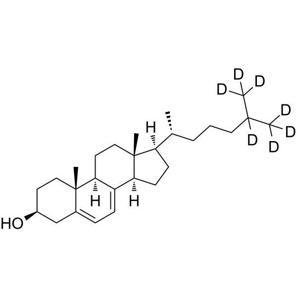 7-Dehydrocholesterol-d<sub>7</sub> Chemical Structure