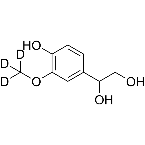 3-Methoxy-4-hydroxyphenylglycol-d<sub>3</sub> Chemical Structure
