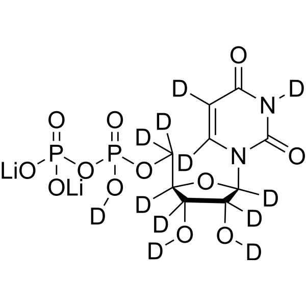 Uridine 5'-diphosphate-d<sub>12</sub> dilithium Chemical Structure