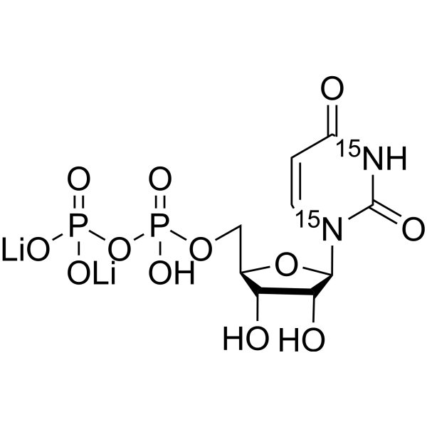 Uridine <em>5</em>'-diphosphate-<em>15</em><em>N</em>2 dilithium