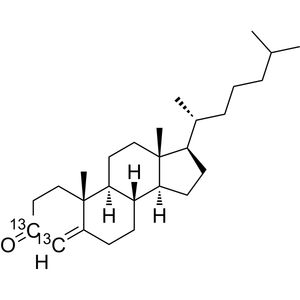 Cholestenone-<sup>13</sup>C<sub>2</sub> Chemical Structure