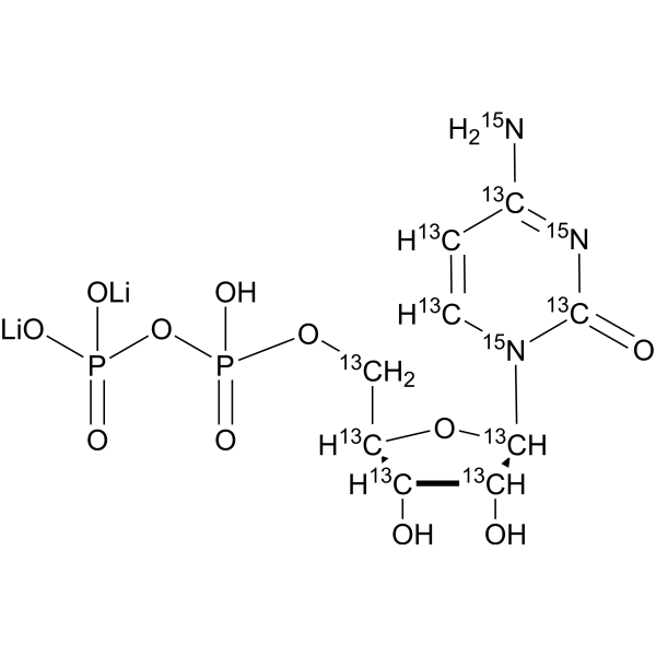 Cytidine diphosphate-13C9,15<em>N</em>3 dilithium