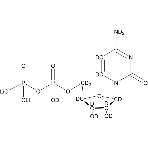 Cytidine diphosphate-d<sup>13</sup> dilithium Chemical Structure
