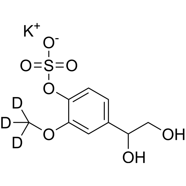 3-Methoxy-4-Hydroxyphenylglycol sulfate-d<sub>3</sub> Chemical Structure