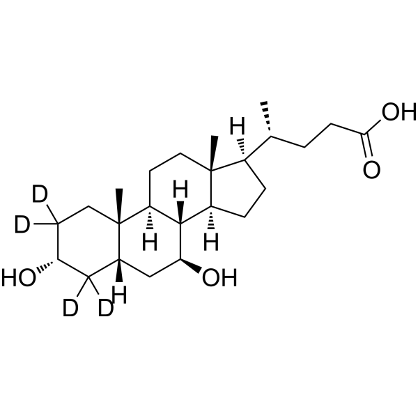 Ursodeoxycholic acid-2,2,4,4-d<sub>4</sub> Chemical Structure
