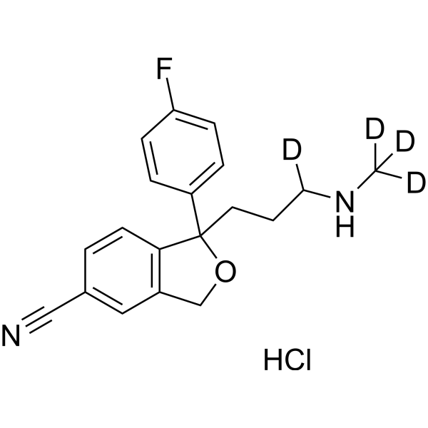 Desmethylcitalopram-d<sub>4</sub> hydrochloride Chemical Structure