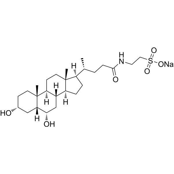 Taurohyodeoxycholic acid sodium Chemical Structure