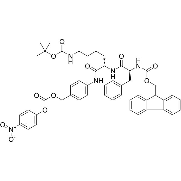 Fmoc-Phe-Lys(Boc)-PAB-PNP Chemical Structure