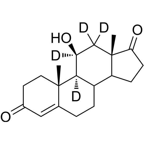 11-Beta-hydroxyandrostenedione-d<sub>4</sub> Chemical Structure