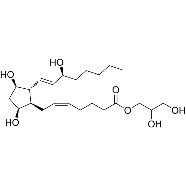 Prostaglandin F2α-1-glyceryl ester Chemical Structure