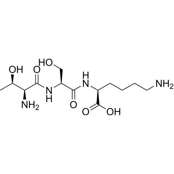 Threonyl-seryl-lysine Chemical Structure