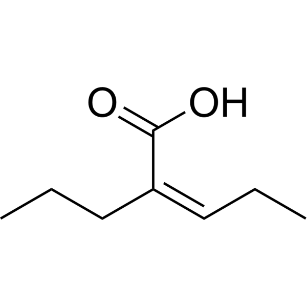 2-Propyl-2-pentenoic acid Chemical Structure