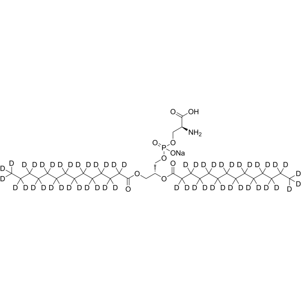1,2-Dimyristoyl-sn-glycero-3-phospho-L-serine-d<sub>54</sub> sodium Chemical Structure
