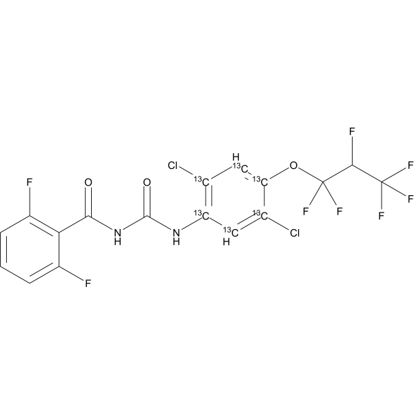 Lufenuron-<sup>13</sup>C<sub>6</sub> Chemical Structure