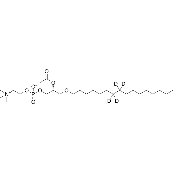 1-Palmityl-2-O-acetyl-<em>3</em>-glyceryl phosphorylcholine-d4