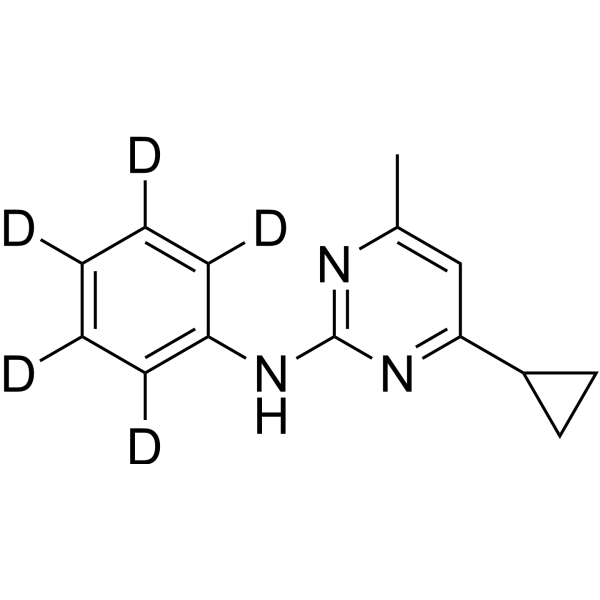 Cyprodinil-d<sub>5</sub> Chemical Structure