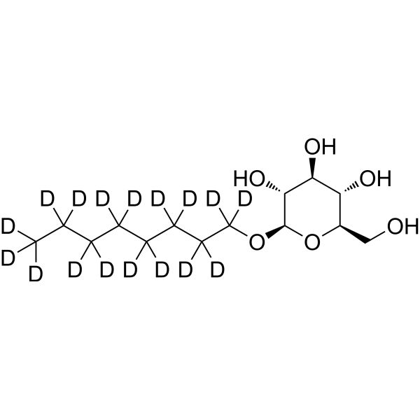 1-O-n-Octyl-β-D-glucopyranoside-d<sub>17</sub> Chemical Structure