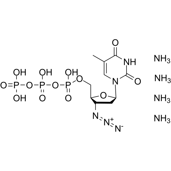 AZT triphosphate tetraammonium Chemical Structure
