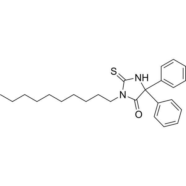 3-Decyl-5,5'-diphenyl-2-thioxo-4-imidazolidinone Chemical Structure