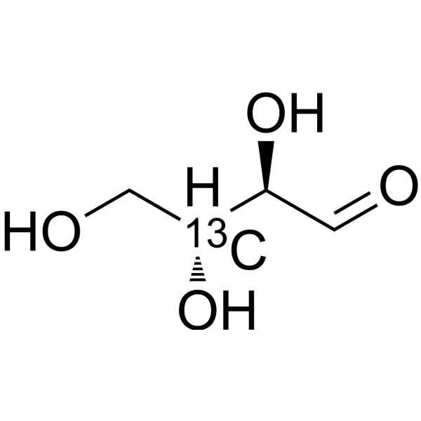 D-Erythrose-3-<sup>13</sup>C Chemical Structure