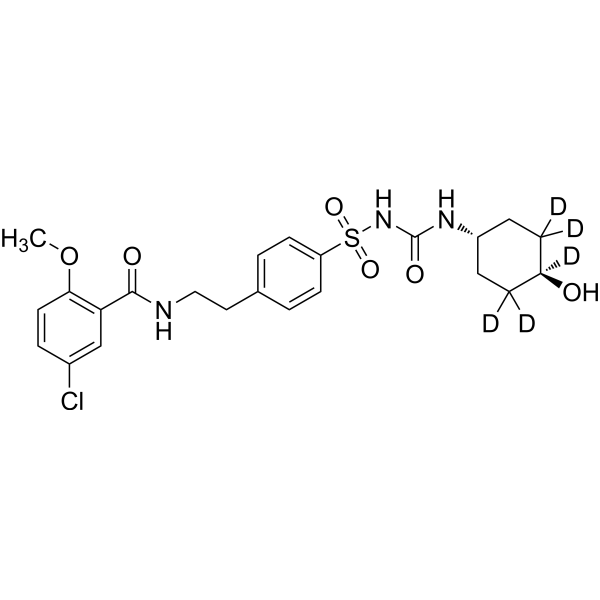 4-trans-Hydroxy glibenclamide-d<sub>5</sub> Chemical Structure
