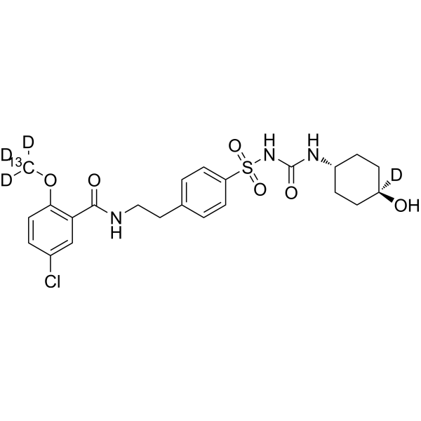 4-trans-Hydroxy glibenclamide-<sup>13</sup>C,d<sub>4</sub> Chemical Structure