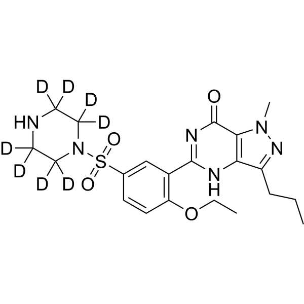 N-Desmethyl Sildenafil-d<sub>8</sub> Chemical Structure