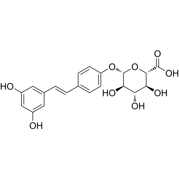 trans-Resveratrol-4'-O-D-Glucuronide Chemical Structure