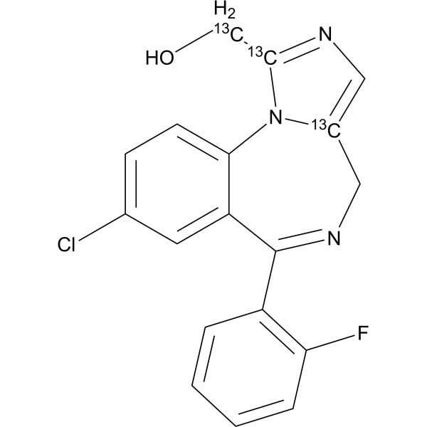1'-Hydroxymidazolam-<sup>13</sup>C<sub>3</sub> Chemical Structure