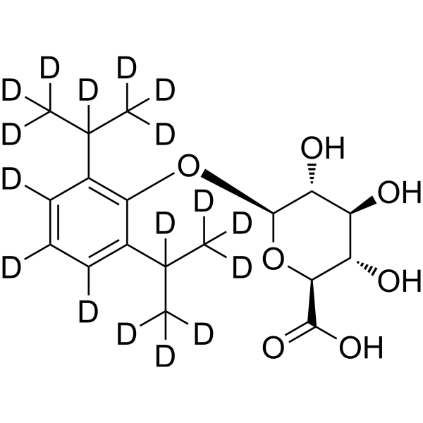 Propofol-d<sub>17</sub> β-D-glucuronide Chemical Structure