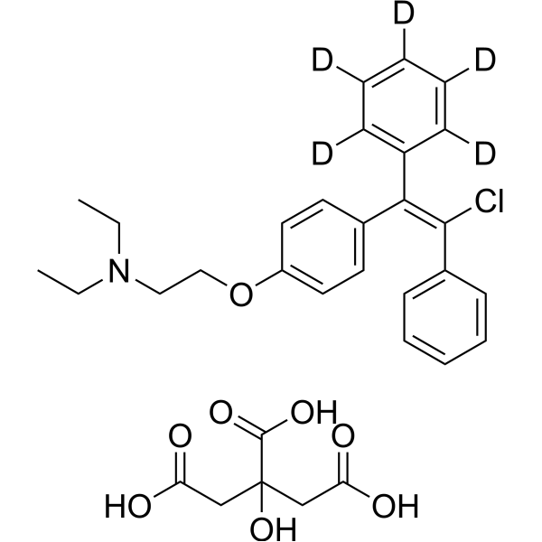 Clomiphene-d<sub>5</sub> citrate Chemical Structure