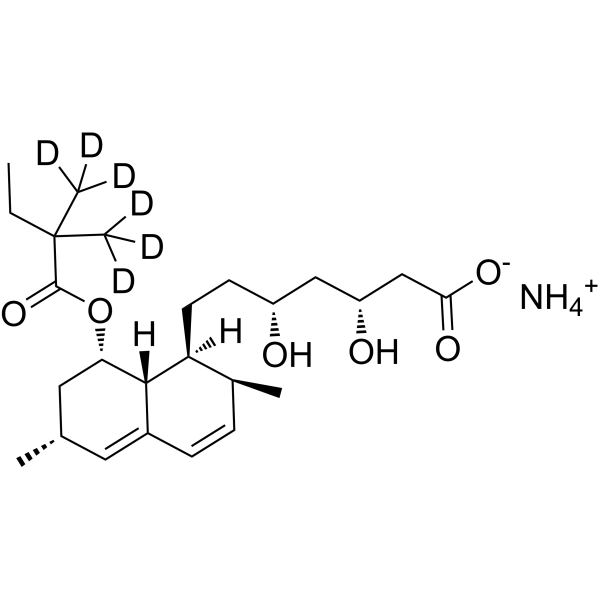 Simvastatin acid-d<sub>6</sub> ammonium Chemical Structure
