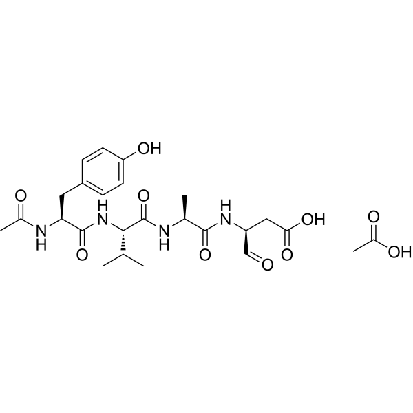 Ac-YVAD-CHO acetate Chemical Structure