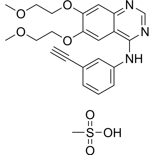 Erlotinib mesylate Chemical Structure