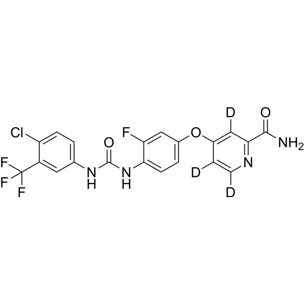 N-Desmethyl Regorafenib-d<sub>3</sub> Chemical Structure