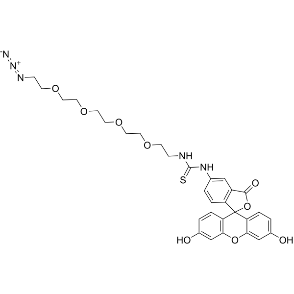 Fluorescein-thiourea-PEG4-azide Chemical Structure