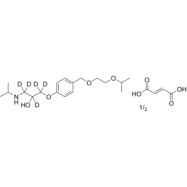 Bisoprolol-d<sub>5</sub> hemifumarate Chemical Structure