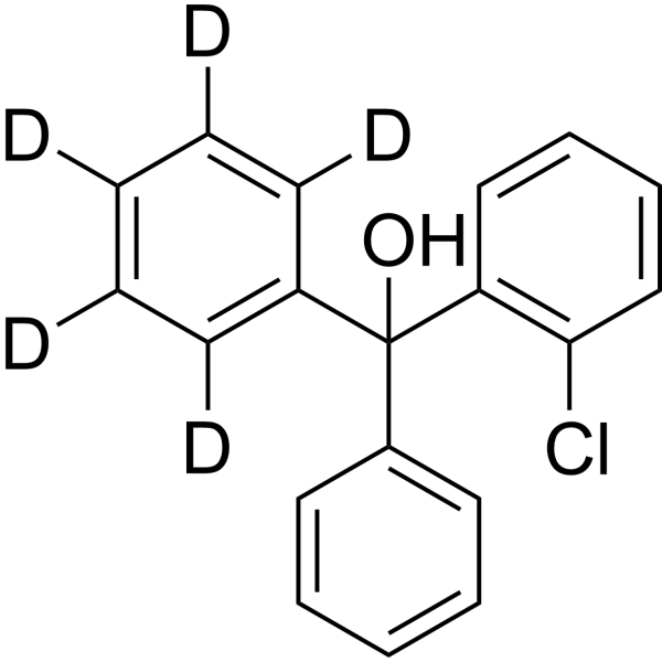 (2-Chlorophenyl)diphenyl-methanol-d<sub>5</sub> Chemical Structure